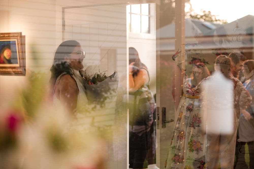 Golden hour through the gallery window